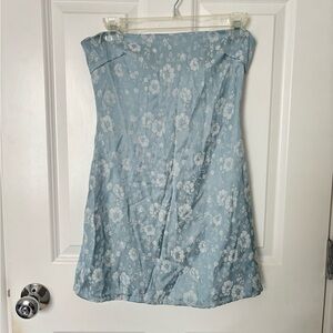 Princess Polly Blue Strapless Sheath Dress, Homecoming, size 6